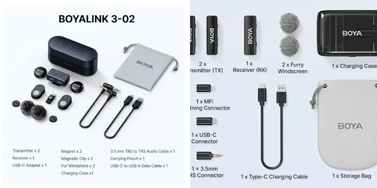 Boya BOYALINK 3 AI Powered Button Wireless Microphone System (4).webp